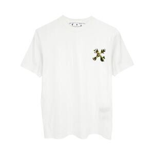 OFF-WHITE Embroidered Mini Floral Arrows Tee in White S